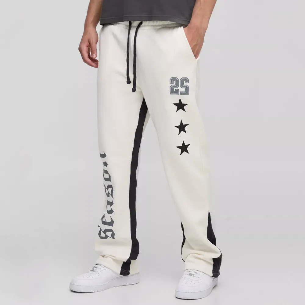 Regular Star Printed Varsity Gusset Jogger