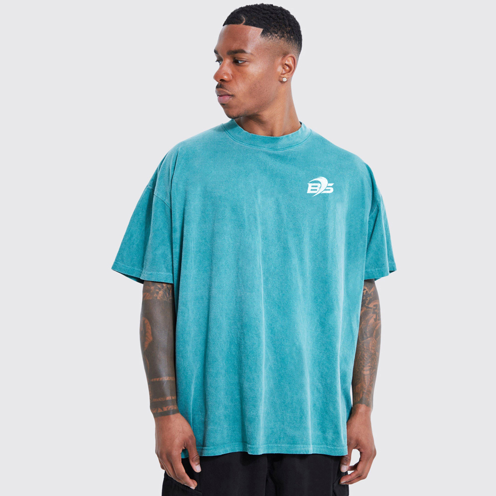 Oversized Washed Worldwide Floral Graphic T-shirt