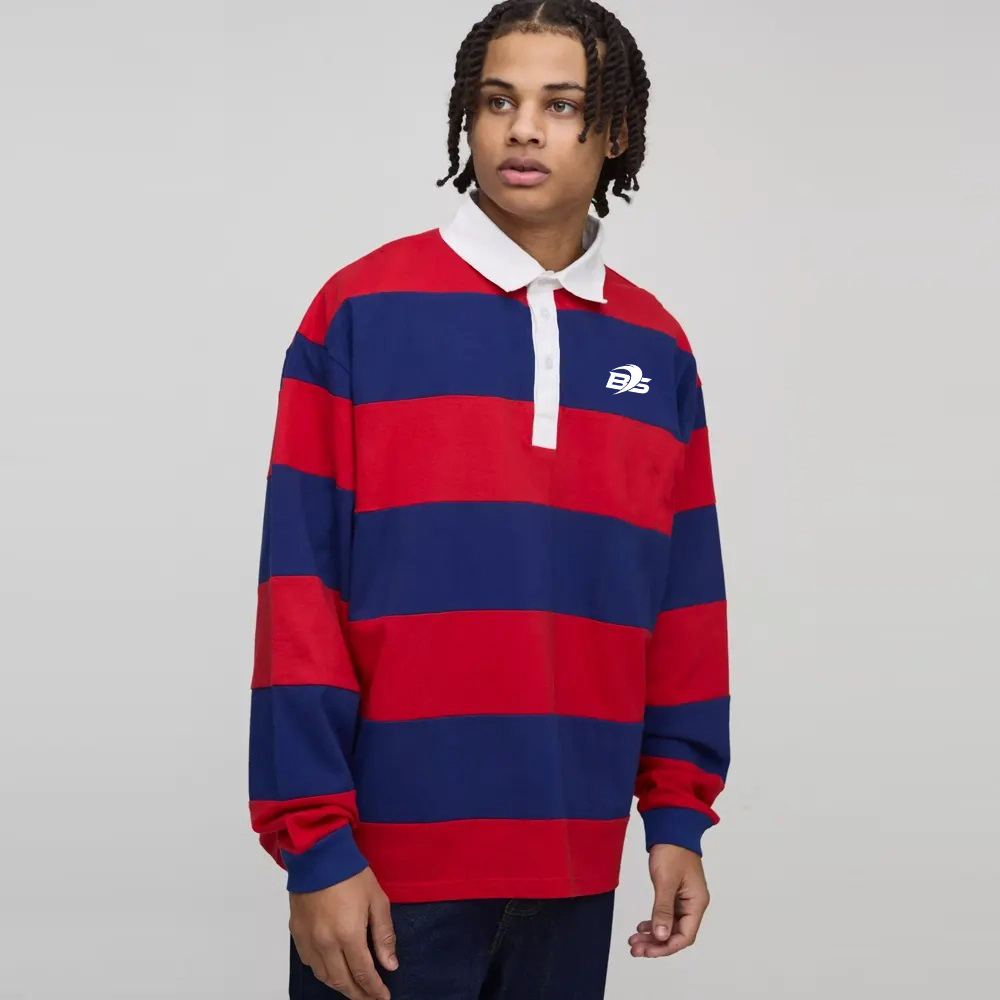 Oversized Heavyweight Cut and Sew Rugby Polo